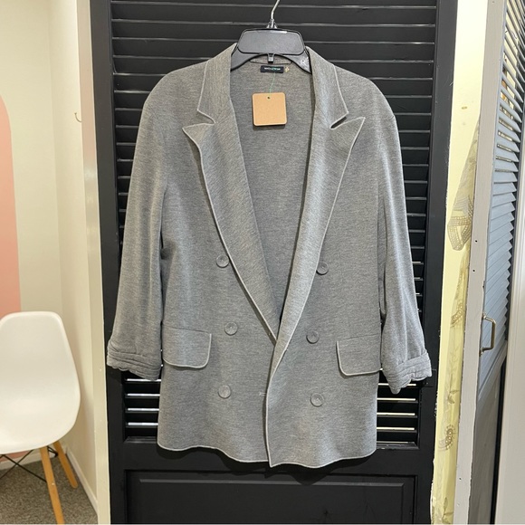 Magaschoni Heather Grey Blazer - Picture 6 of 6
